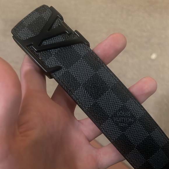 Louis Vuitton Black Checkered Belt